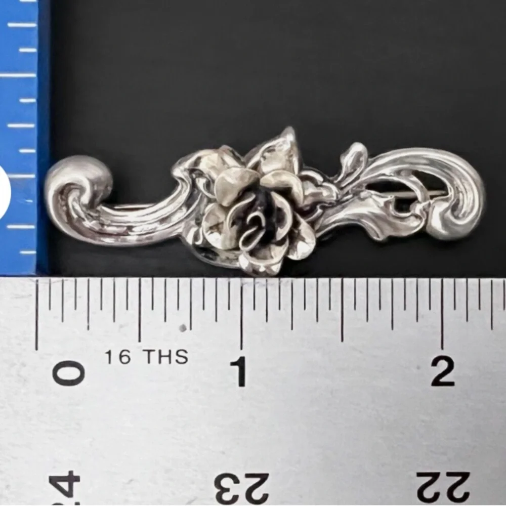 Vintage Jewelart Sterling Silver Metal Brooch
